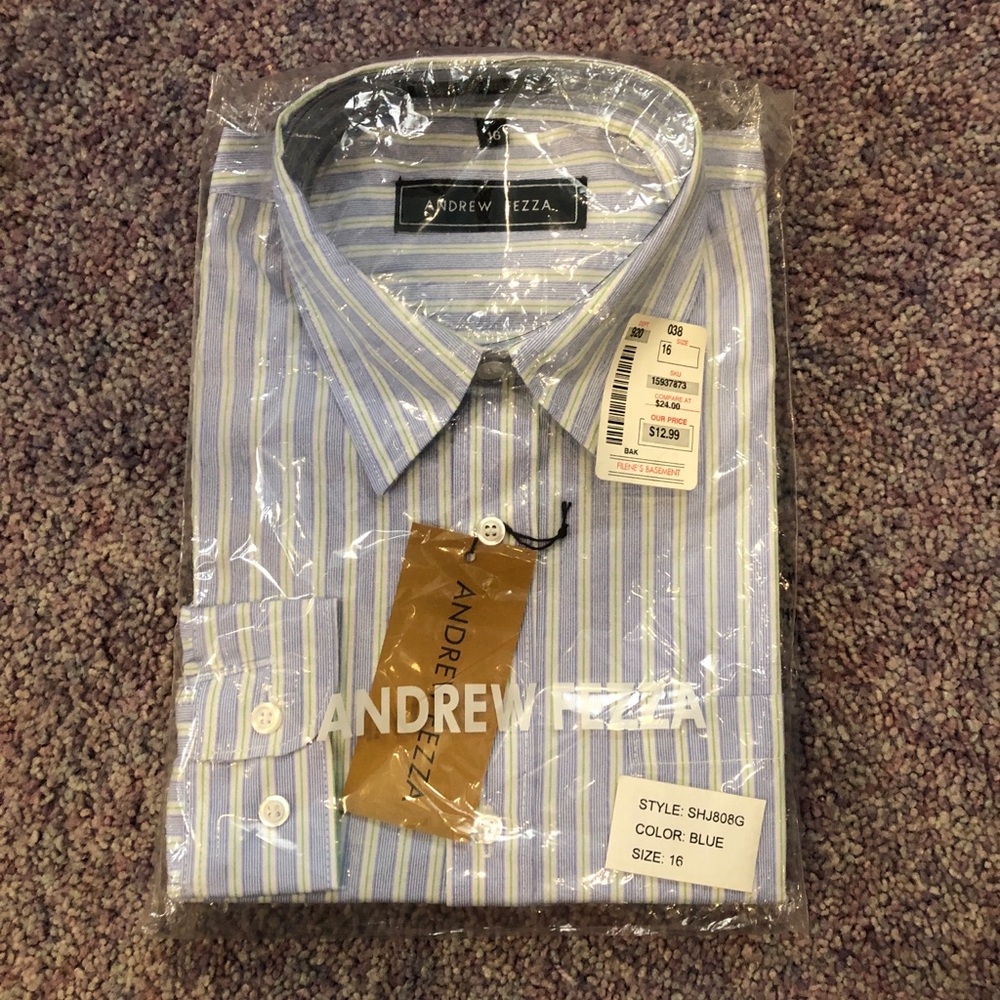 Andrew Fezza Striped Button Down Shirt